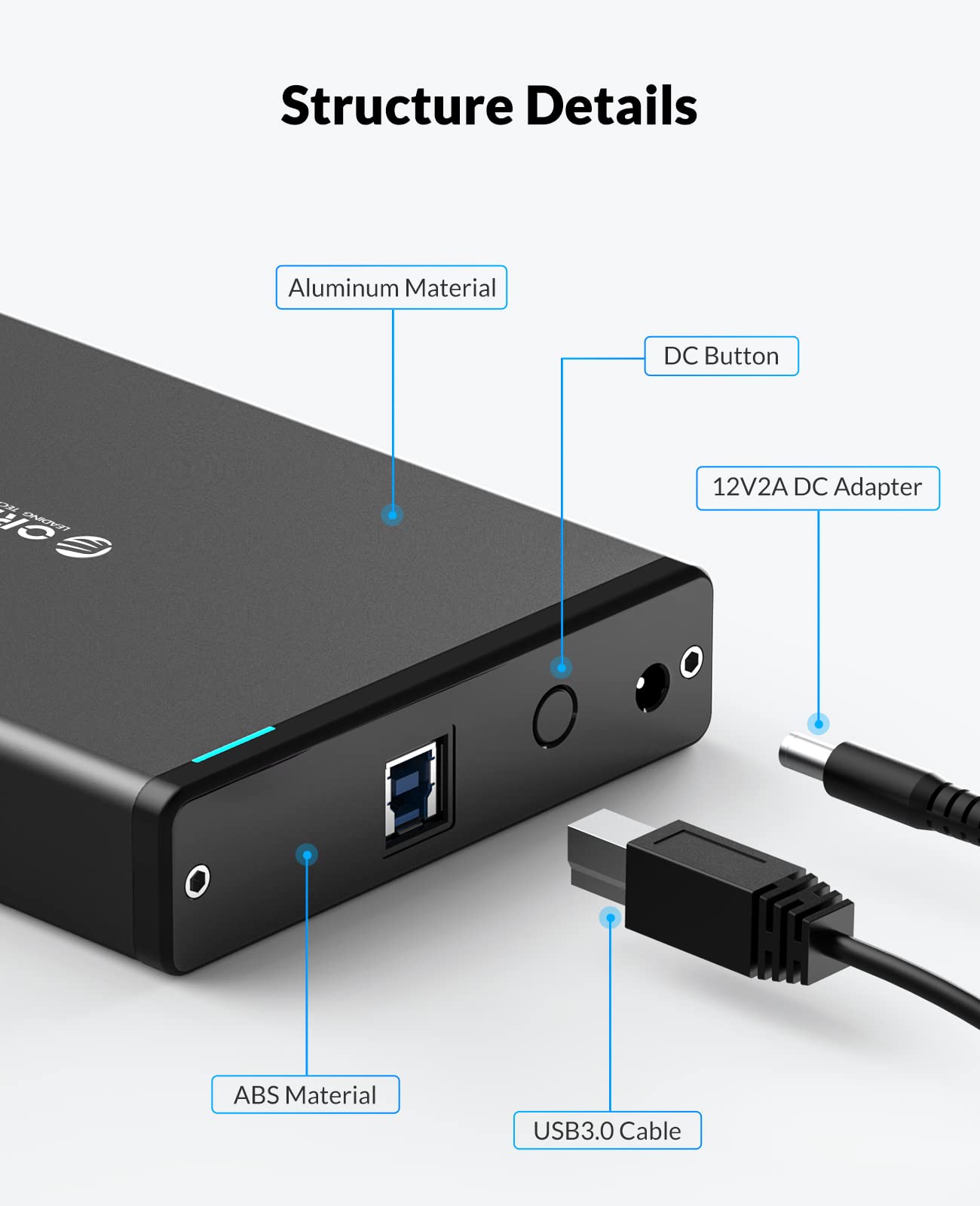 Amazon.com: ORICO 3.5 Inch External Hard Drive Enclosure with